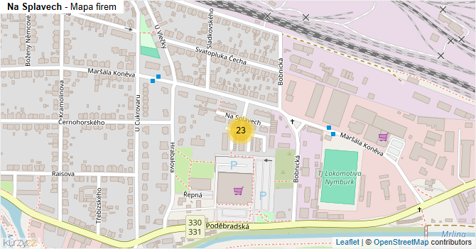 Na Splavech - mapa firem