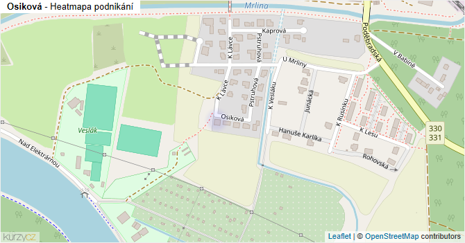 Osiková - mapa podnikání