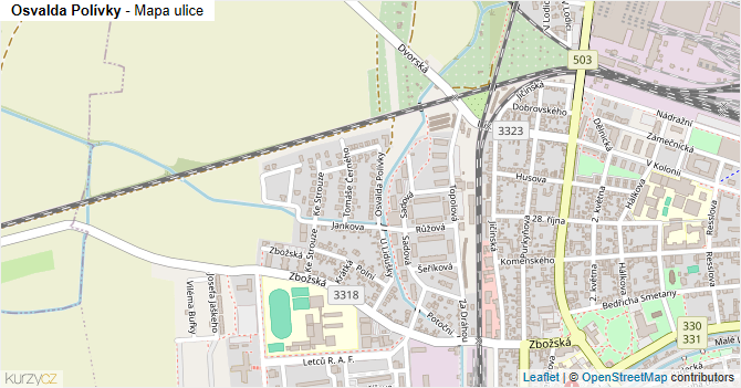 Osvalda Polívky - mapa ulice