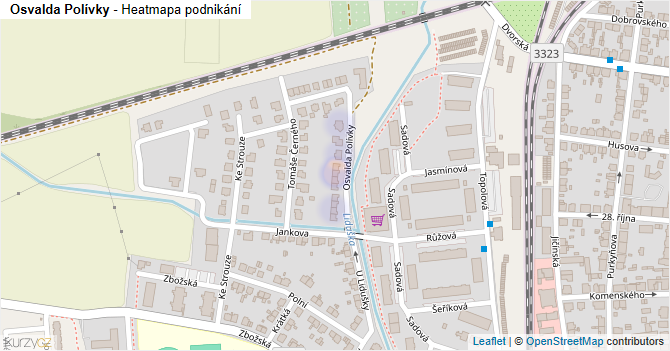 Osvalda Polívky - mapa podnikání