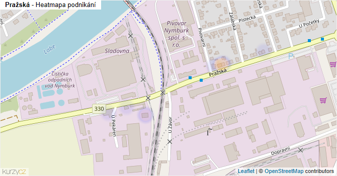 Pražská - mapa podnikání