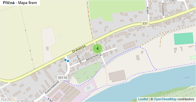 Příčná - mapa firem
