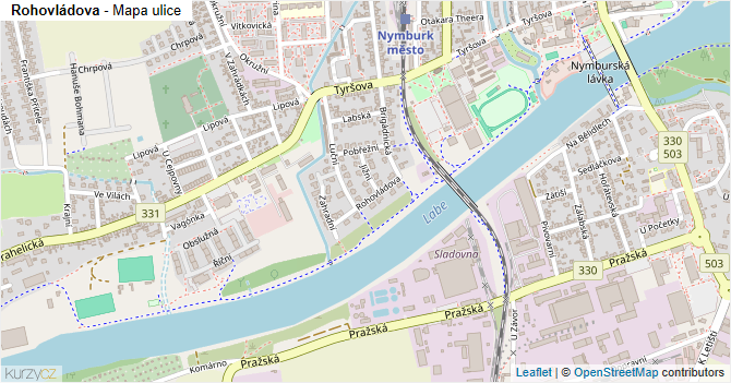 Rohovládova - mapa ulice