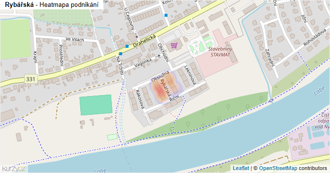 Rybářská - mapa podnikání
