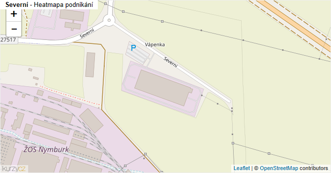 Severní - mapa podnikání
