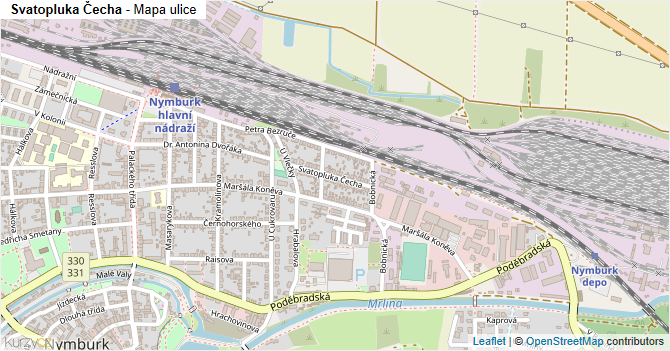 Svatopluka Čecha - mapa ulice