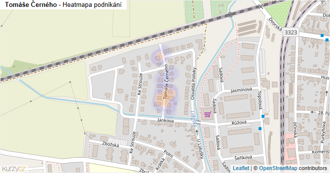 Tomáše Černého - mapa podnikání