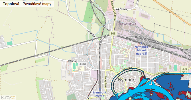 Topolová - mapa podnikání