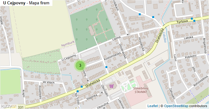 U Cejpovny - mapa firem