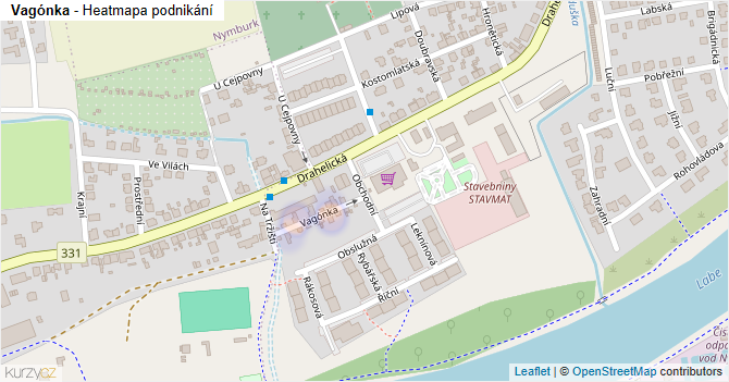 Vagónka - mapa podnikání