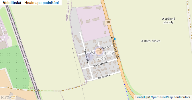 Velelibská - mapa podnikání