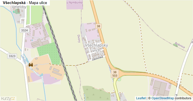 Všechlapská - mapa ulice