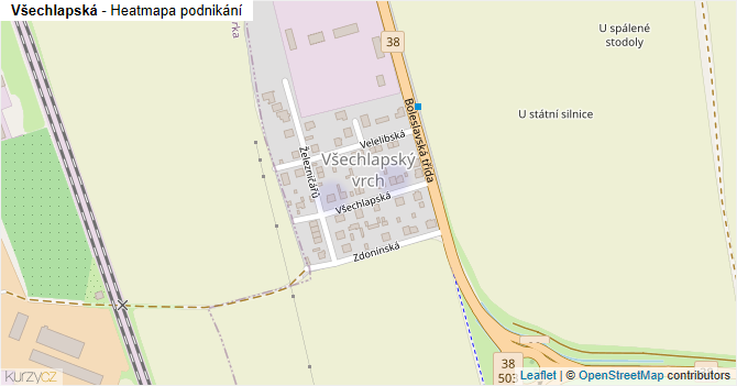 Všechlapská - mapa podnikání