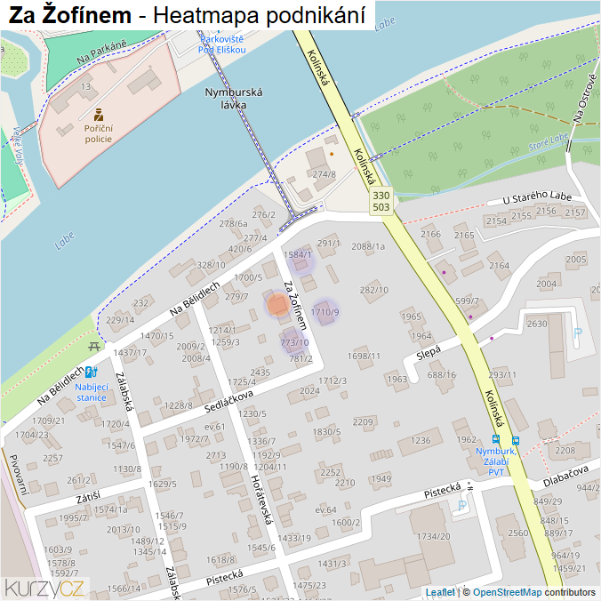 Mapa Za Žofínem - Firmy v ulici.