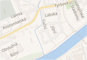 Zahradní v obci Nymburk - mapa ulice