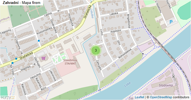 Zahradní - mapa firem