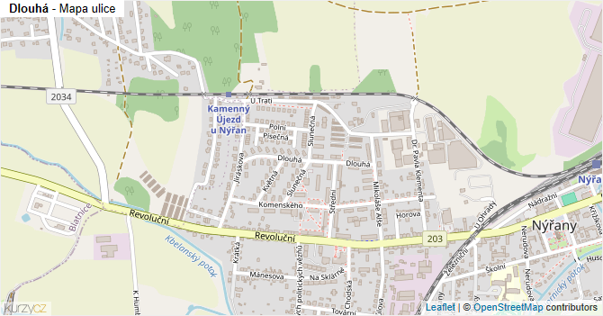 Dlouhá - mapa ulice