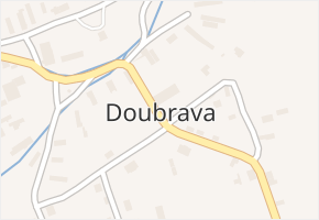 Doubrava v obci Nýřany - mapa části obce