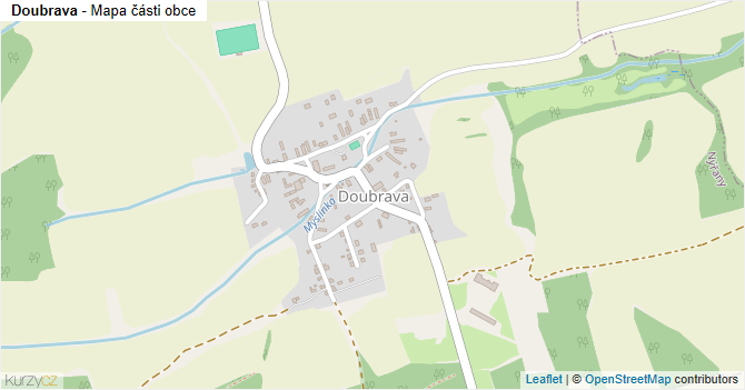 Doubrava - mapa části obce
