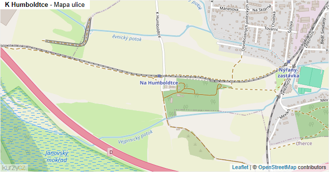 K Humboldtce - mapa ulice