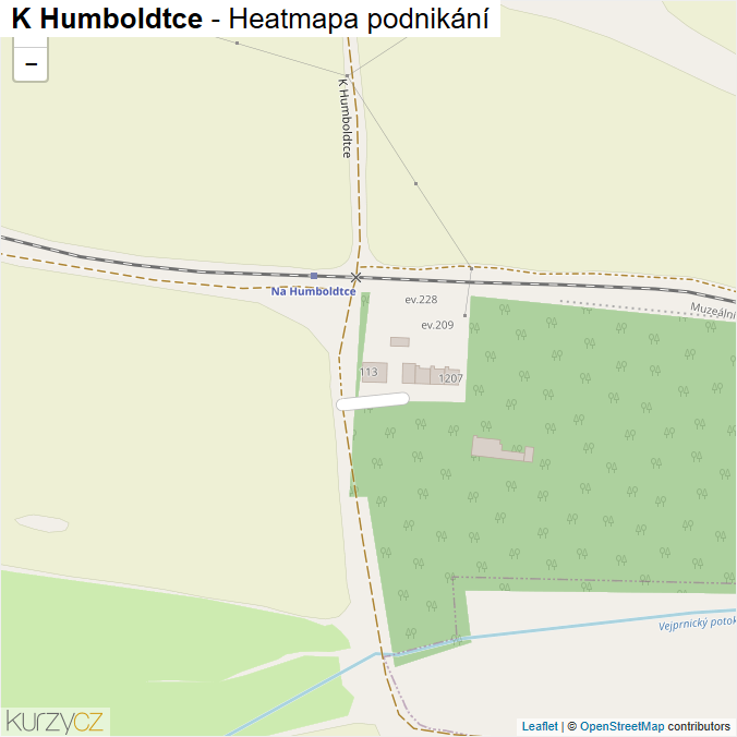 Mapa K Humboldtce - Firmy v ulici.