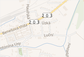 Levorova v obci Nýřany - mapa ulice