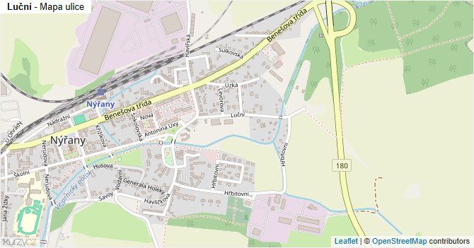 Luční - mapa ulice