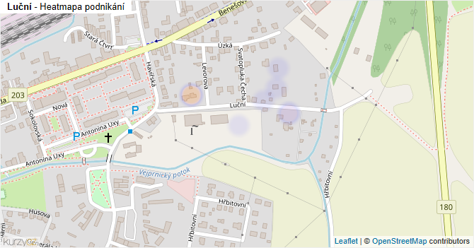 Luční - mapa podnikání