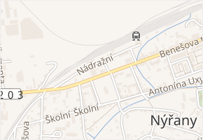 Masarykovo náměstí v obci Nýřany - mapa ulice