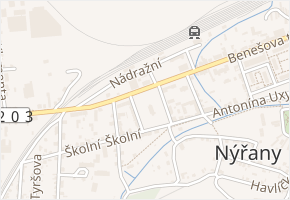 Na Tesle v obci Nýřany - mapa ulice