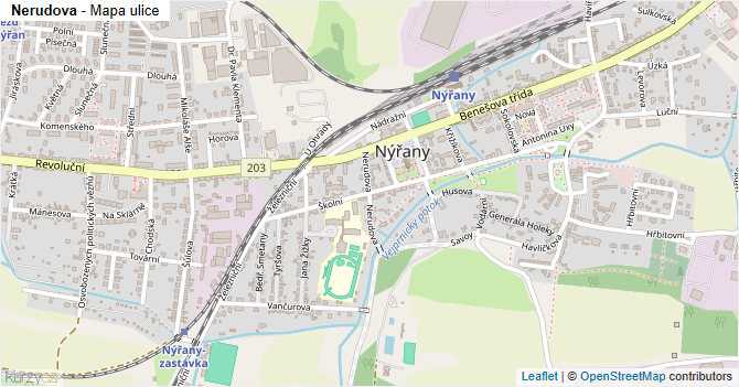 Nerudova - mapa ulice