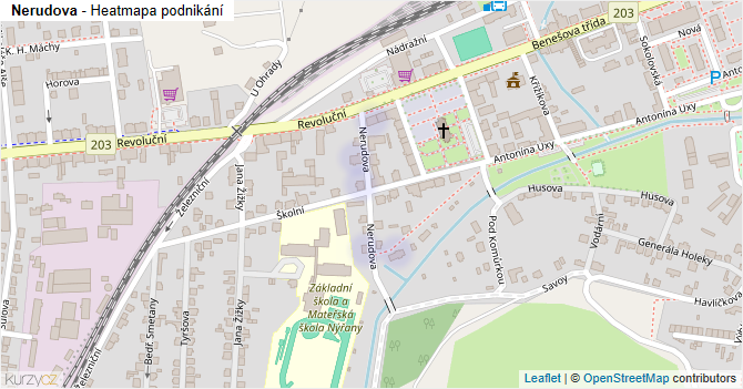 Nerudova - mapa podnikání