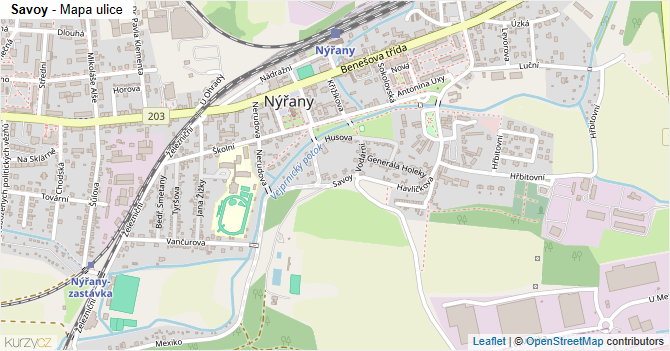 Savoy - mapa ulice