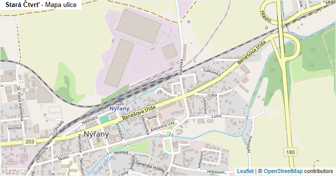 Stará Čtvrť - mapa ulice