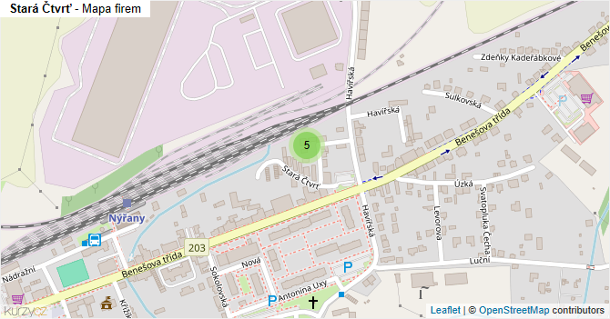 Stará Čtvrť - mapa firem