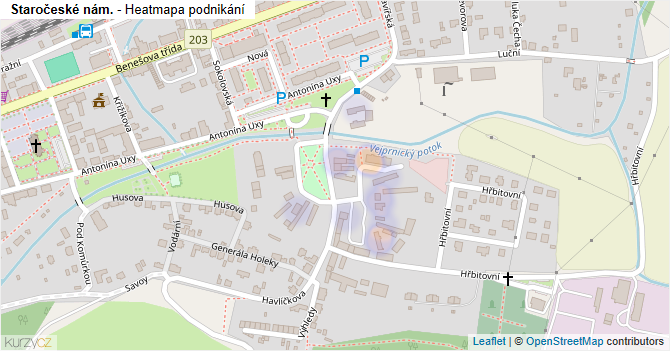 Staročeské nám. - mapa podnikání