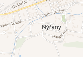 Vodární v obci Nýřany - mapa ulice