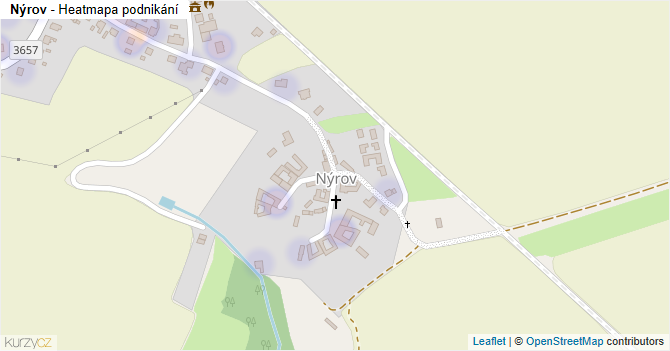 Nýrov - mapa podnikání