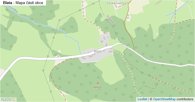 Blata - mapa části obce