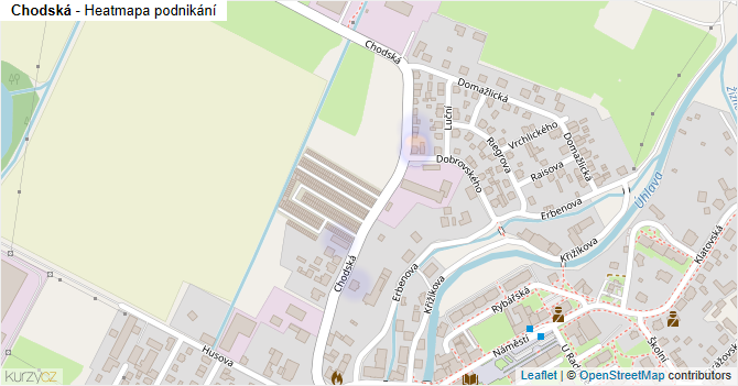 Chodská - mapa podnikání