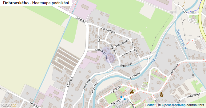 Dobrovského - mapa podnikání
