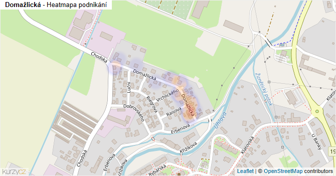 Domažlická - mapa podnikání