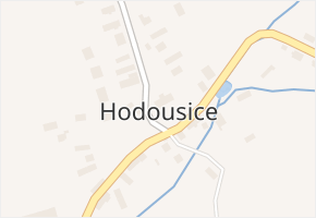 Hodousice v obci Nýrsko - mapa části obce