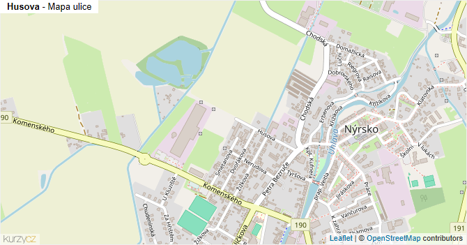 Husova - mapa ulice