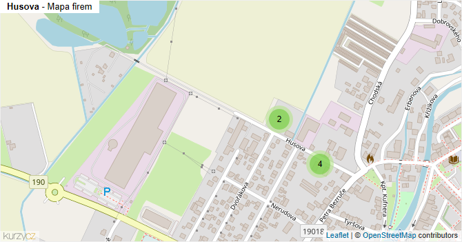 Husova - mapa firem