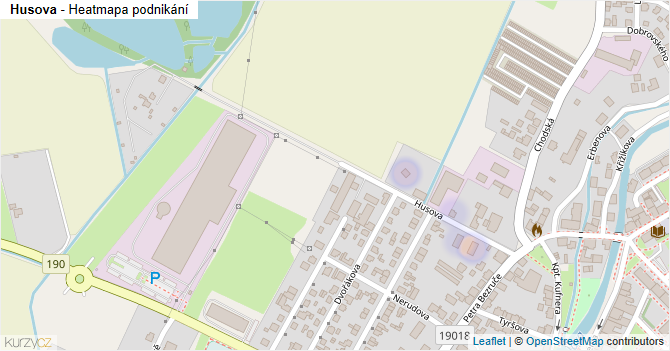 Husova - mapa podnikání
