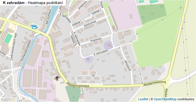 K zahradám - mapa podnikání