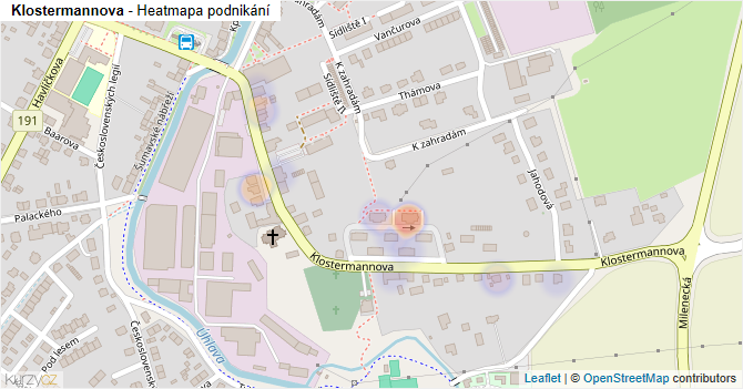Klostermannova - mapa podnikání