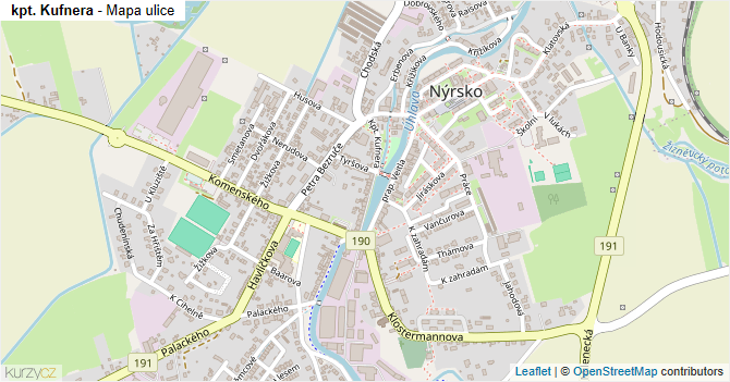 kpt. Kufnera - mapa ulice