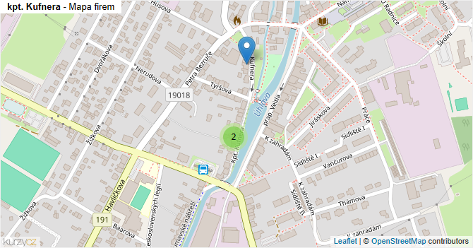 kpt. Kufnera - mapa firem